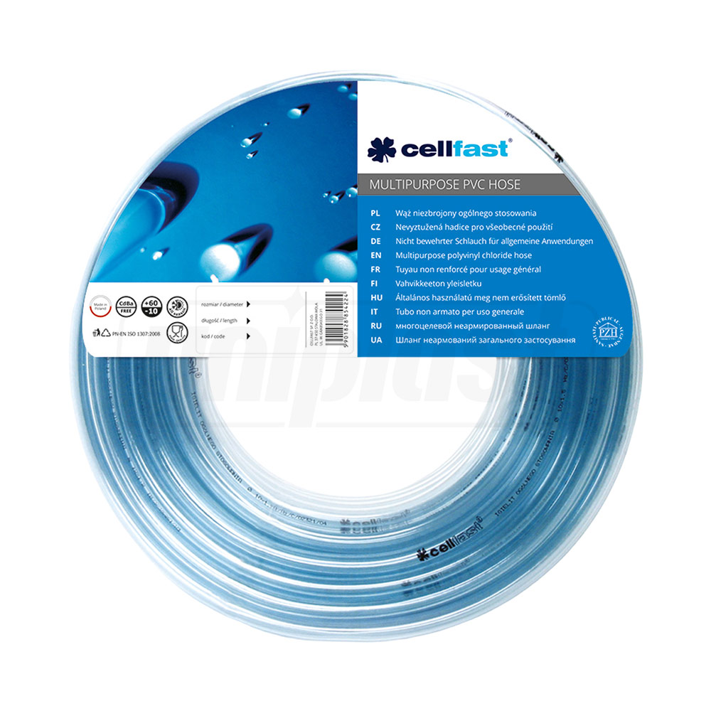 Furtun siliconat multifunctional PVC D.10x1.5  CELLFAST L=50 m