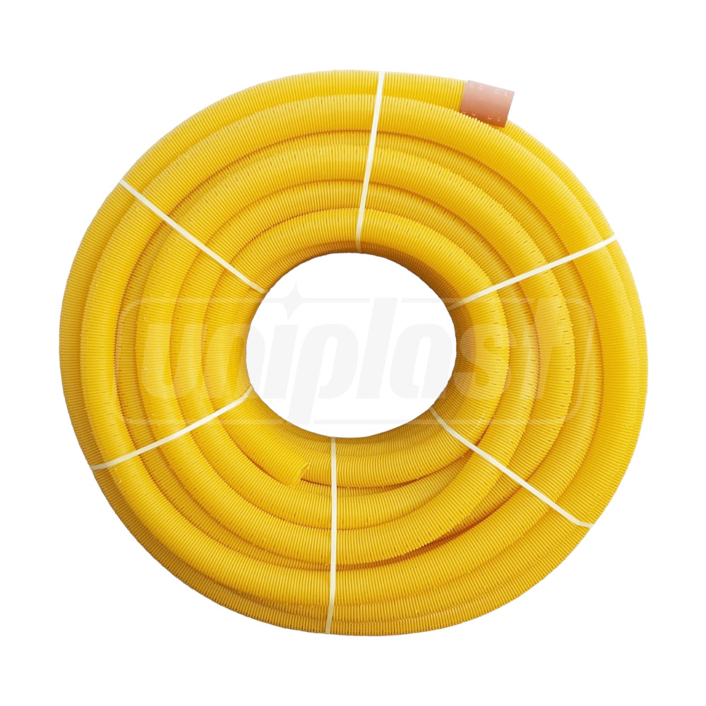 Teava corugata drenaj PVC D.100 (galben)  EGEPLAST