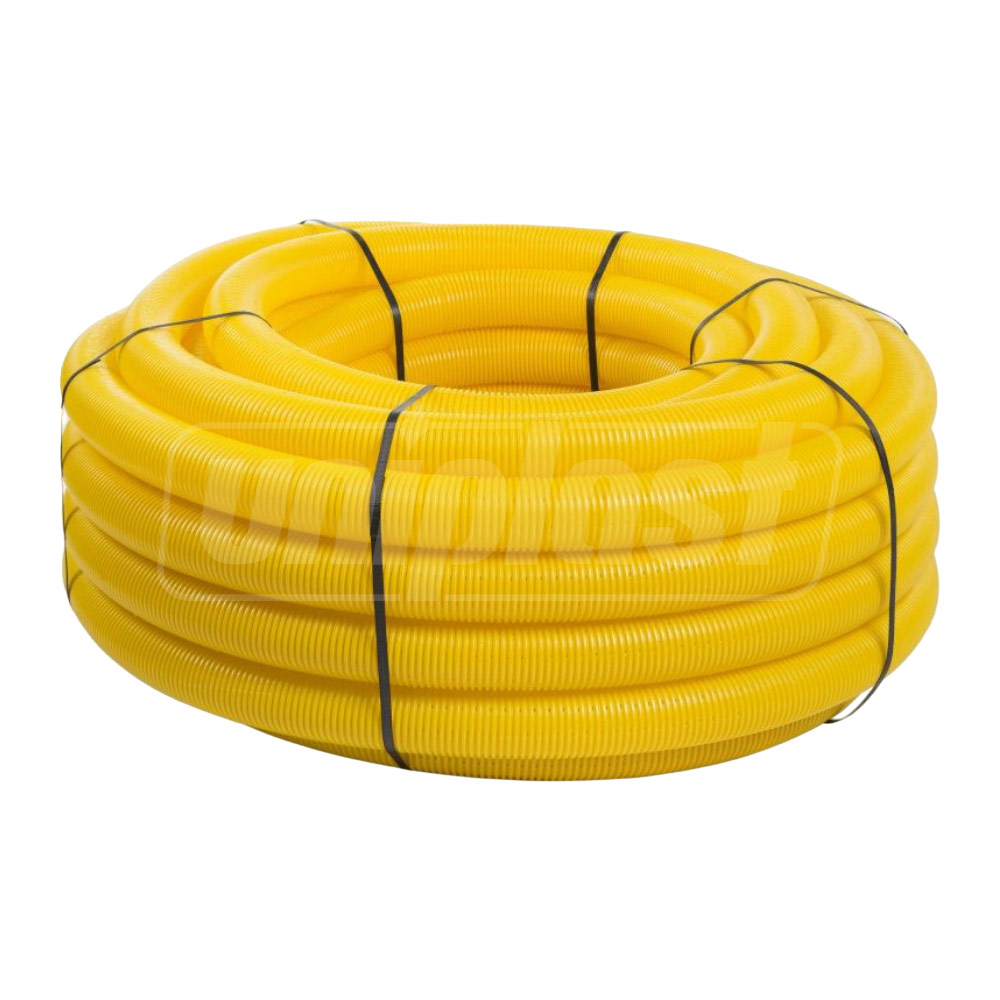 Teava corugata drenaj PVC D.100 (galben)  EGEPLAST