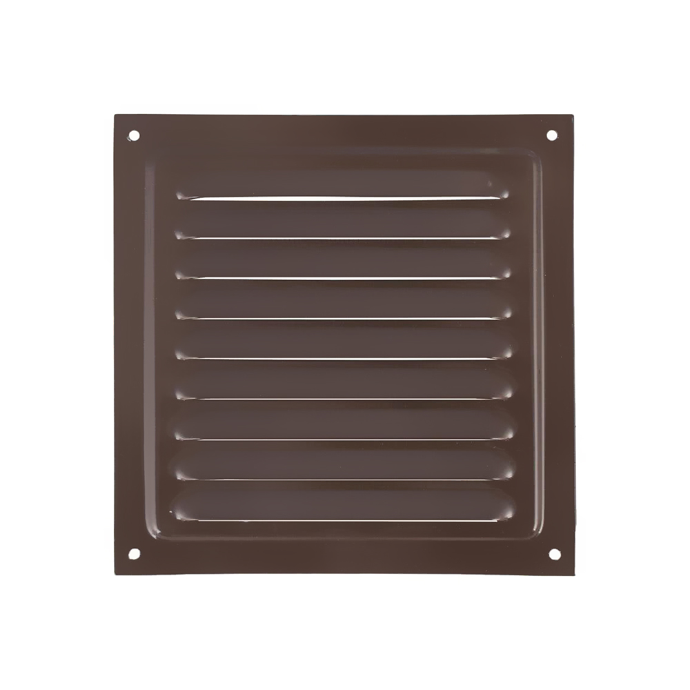 Grila ventilatie metal patrata 250 x 250 mm (cu plasa metalica) MVM 250s (maro)  VENTS