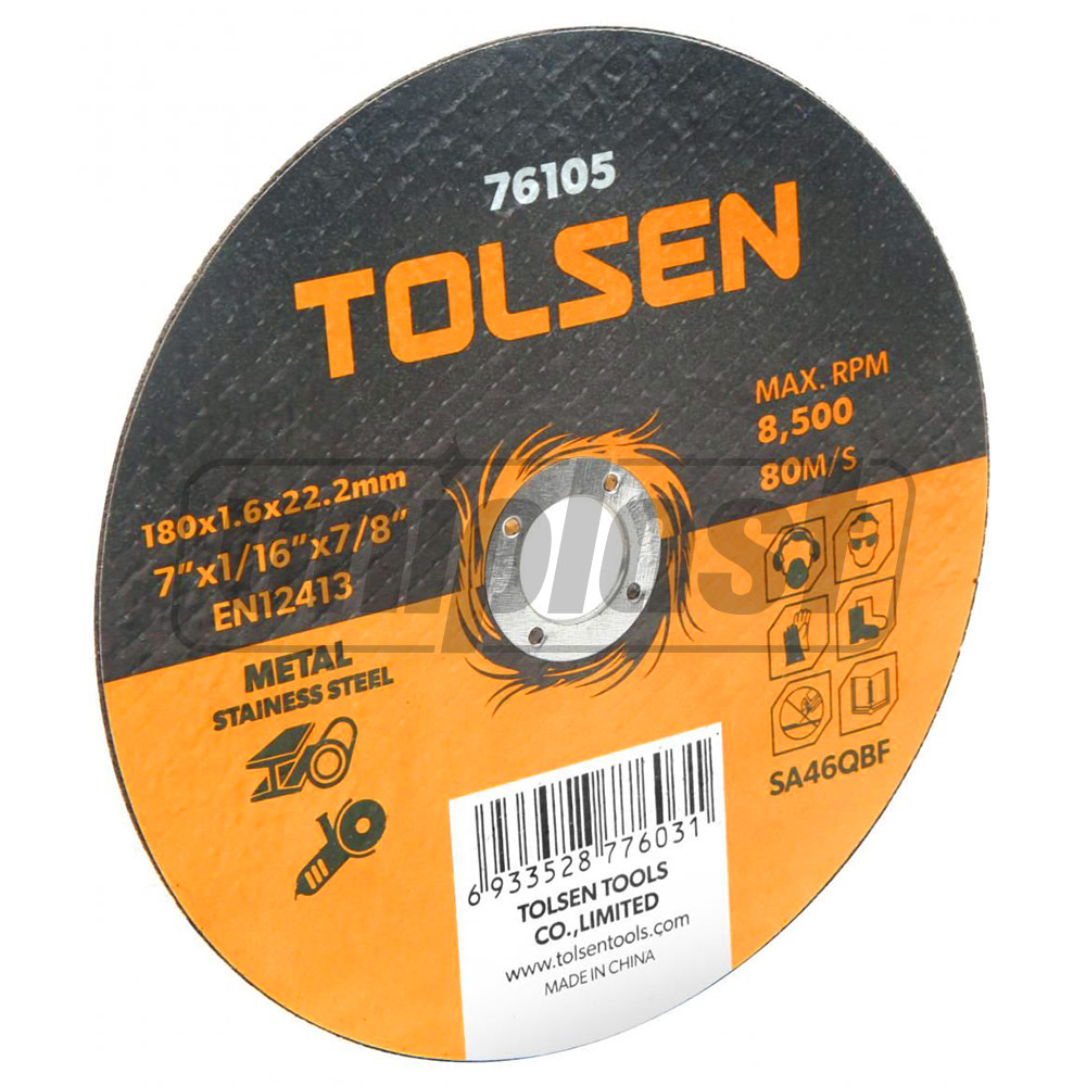 Disc pentru metal 115 x 1.2 x 22.2 mm  TOLSEN