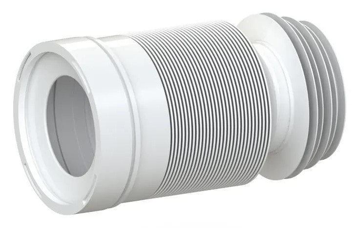 Racord WC flexibil extensibil, insertie inox cu manson D.110 L=550 mm ГУ550  SOLOPLAST