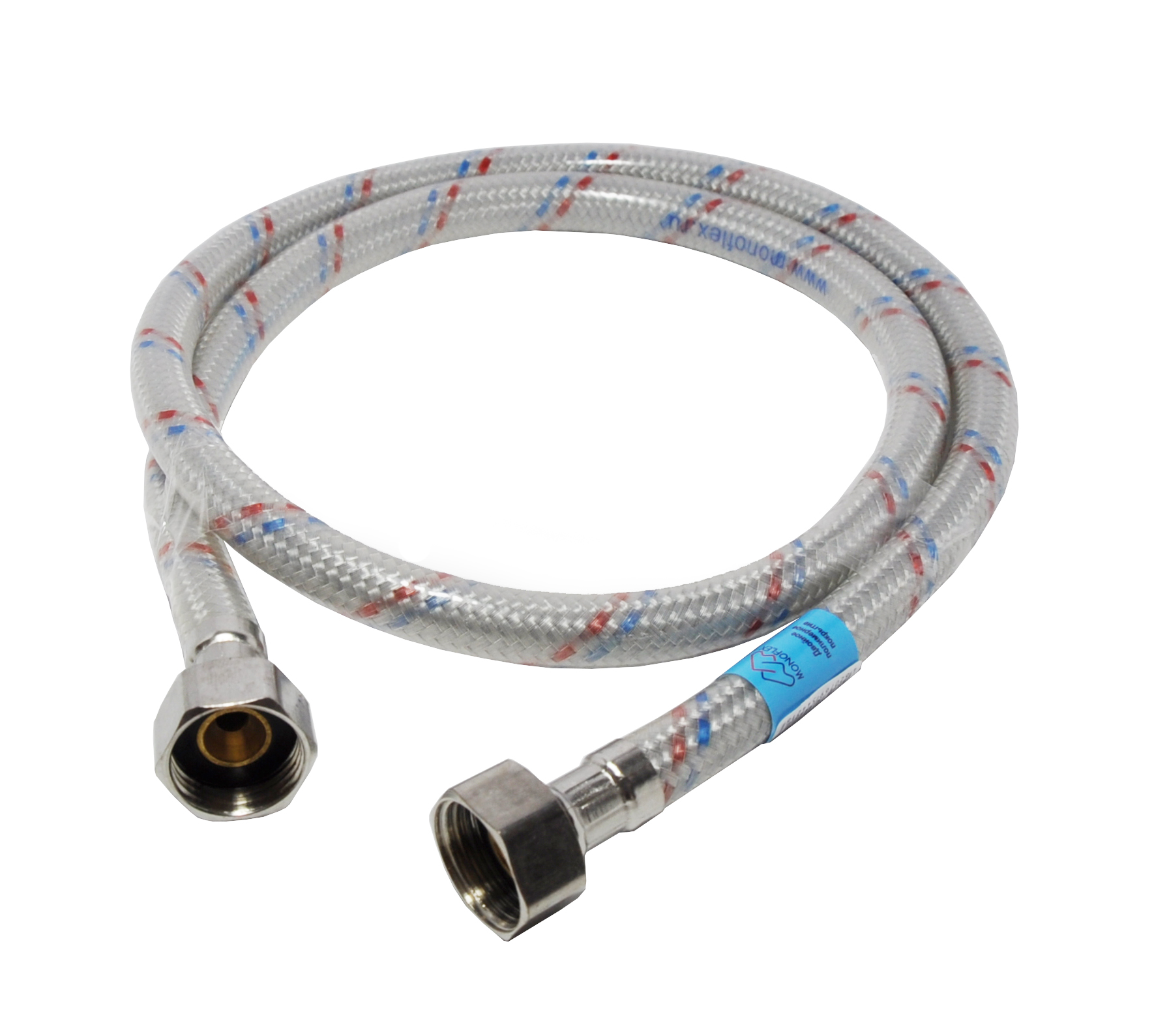 Furtun flexibil antivibrant OPTIMA L=0.8 m D. 1/2" FI/FI cu protectie PVC  MONOFLEX