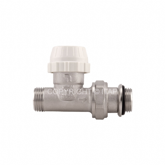 Robinet calorifer drept Tur D. 1/2" FE/FE PN10 pentru cap termostatic cu garnitura  ITAP