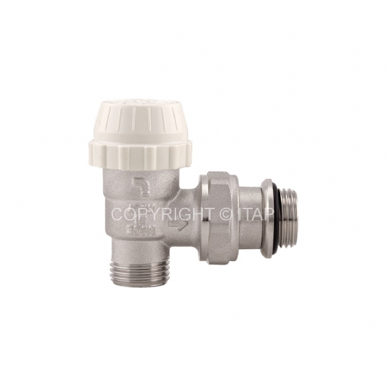 Robinet calorifer coltar Tur D. 1/2" FE/FE PN10 pentru cap termostatic cu garnitura  ITAP