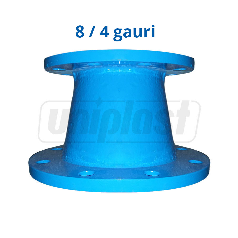 Reductie fonta cu flanse D. 80 x 50 PN10/16 (8/4 gauri)  BOHAMET