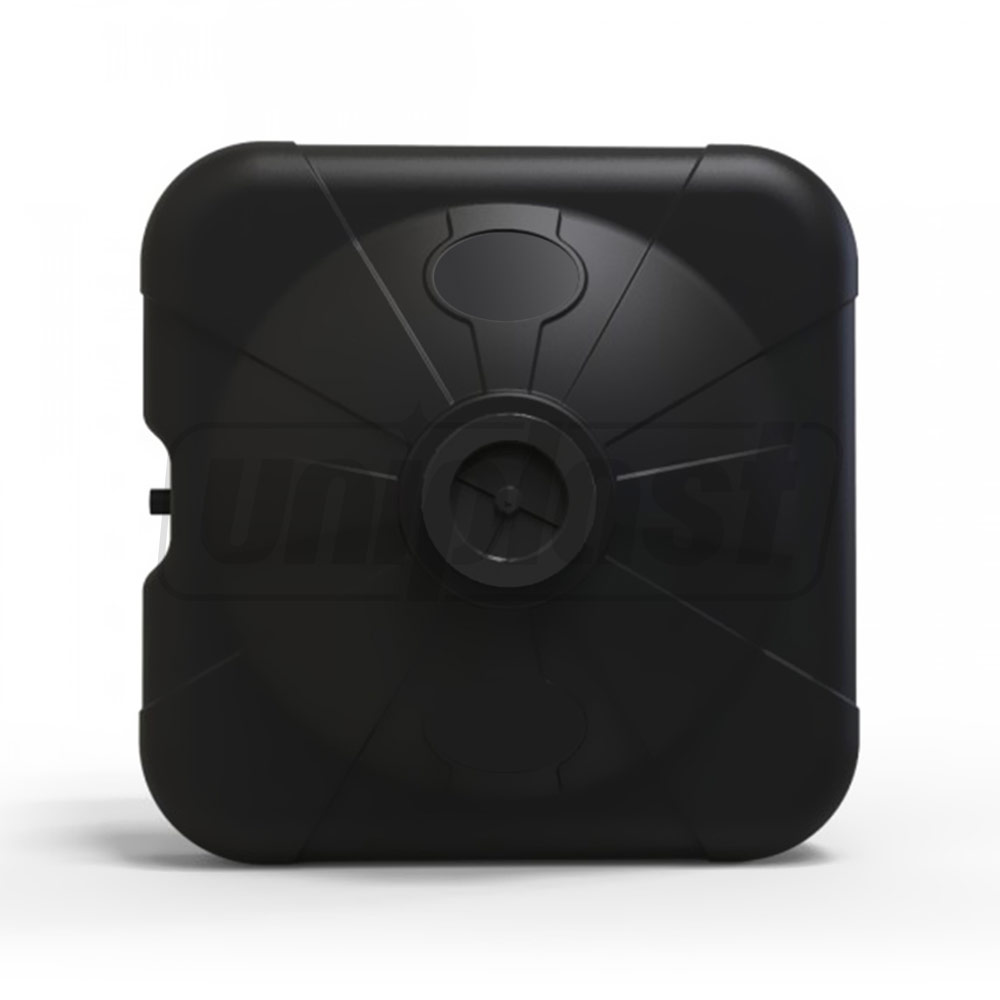 Rezervor - dus 100 L (negru) cu para pentru dus 75x75x31 cm, gura 20 cm