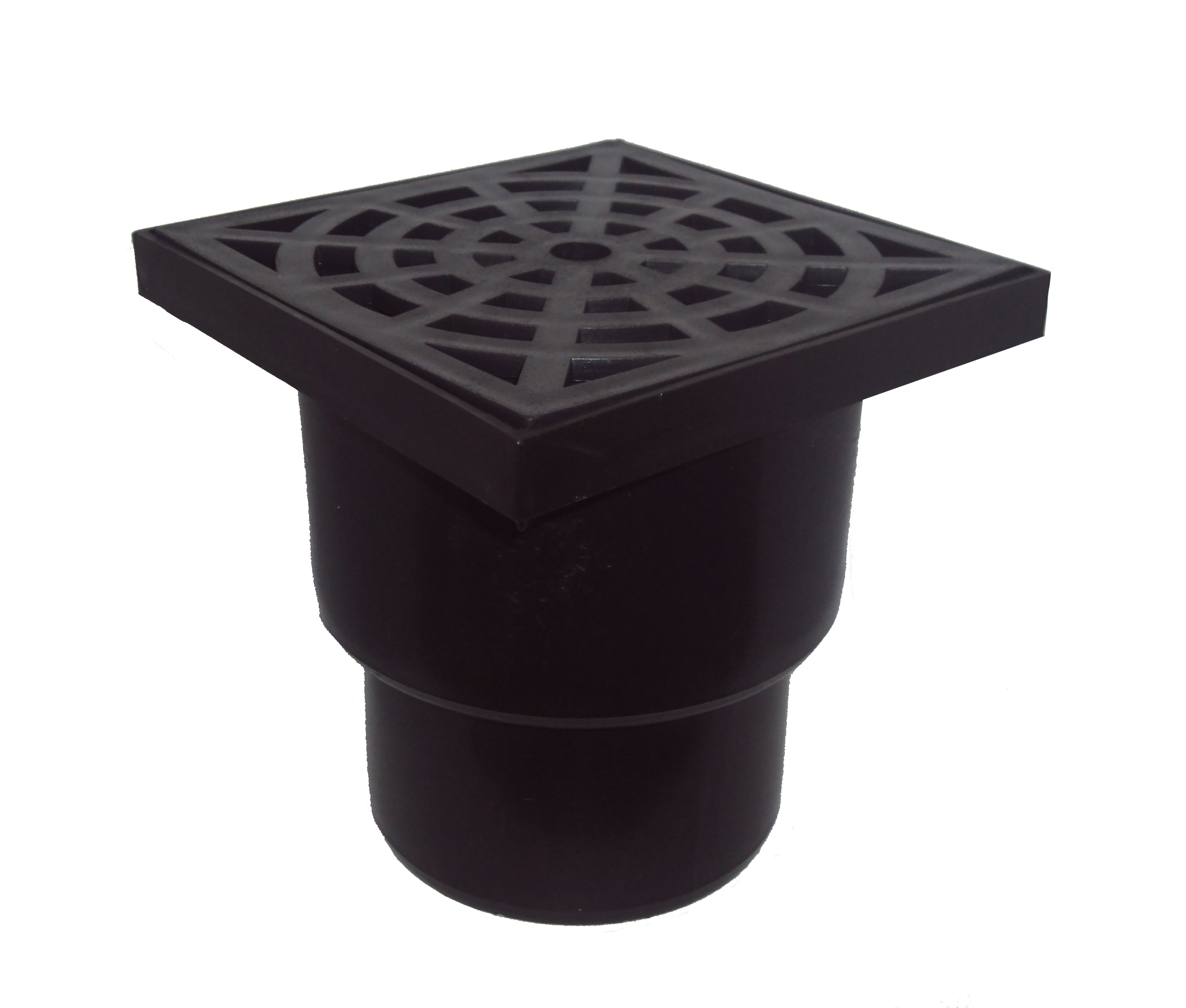Sifon de pardoseala PP D.110 vertical (negru) (150 x 150 mm)  INSTALPLAST