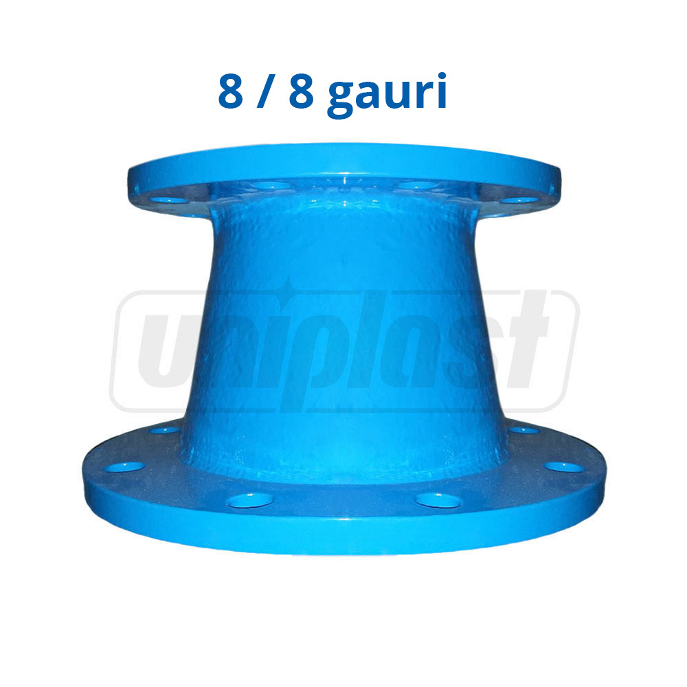 Reductie fonta cu flanse D.150 x  80 PN10/16 (8 gauri)  BOHAMET