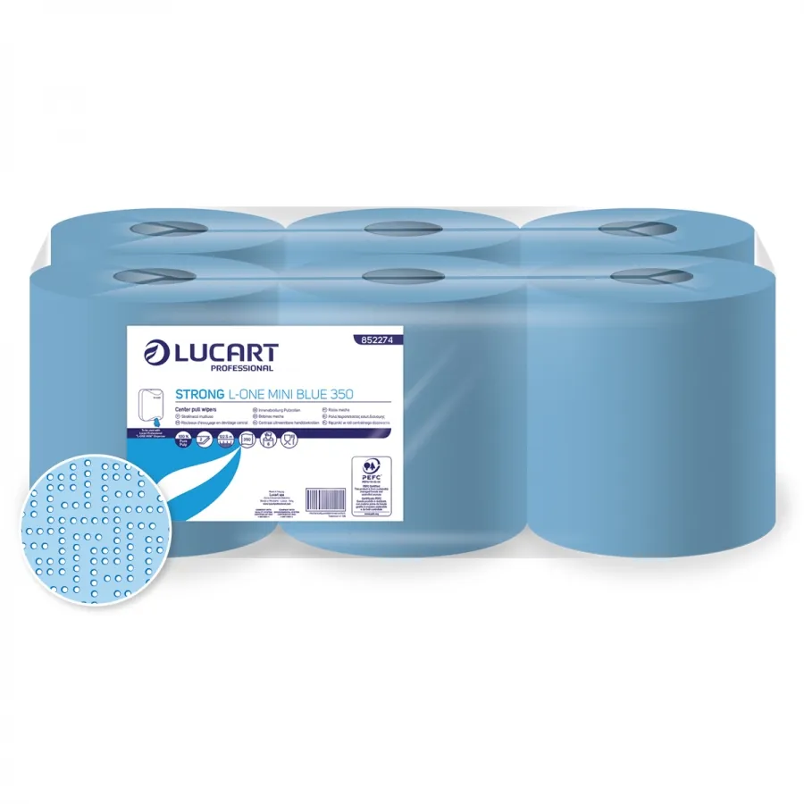Strong L-One Mini Blue 350 - Бумажные полотенца с центральной вытяжкой 2 слоя 350 отрывов - 852274