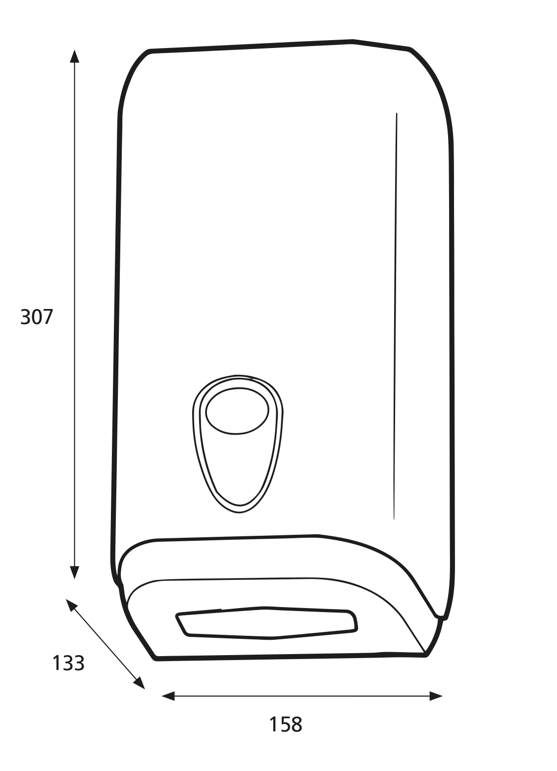 Tissue Black - Dispenser hîrtie igienică în foi - 92605