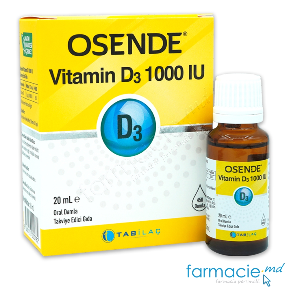 Vitamina D3 1000 UI OSENDE picaturi 20ml Tab Ilac