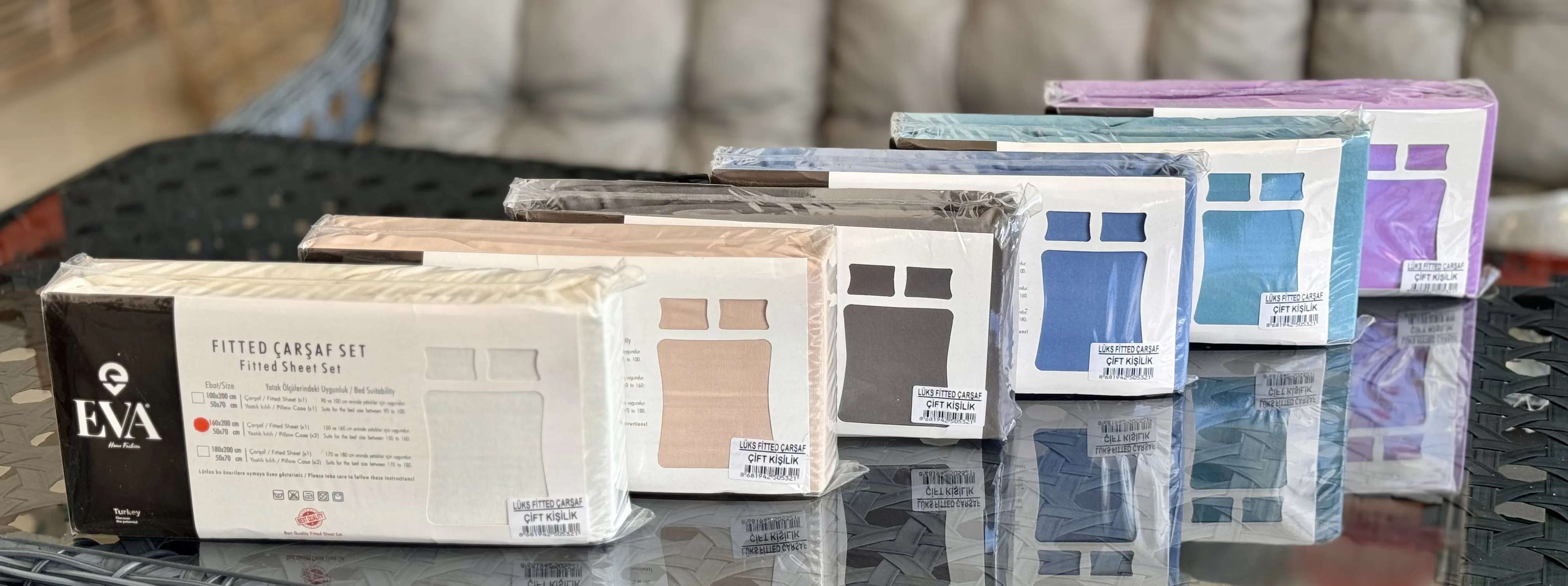 Set cearceaf cu feţe de perne, EVA Cappuccino