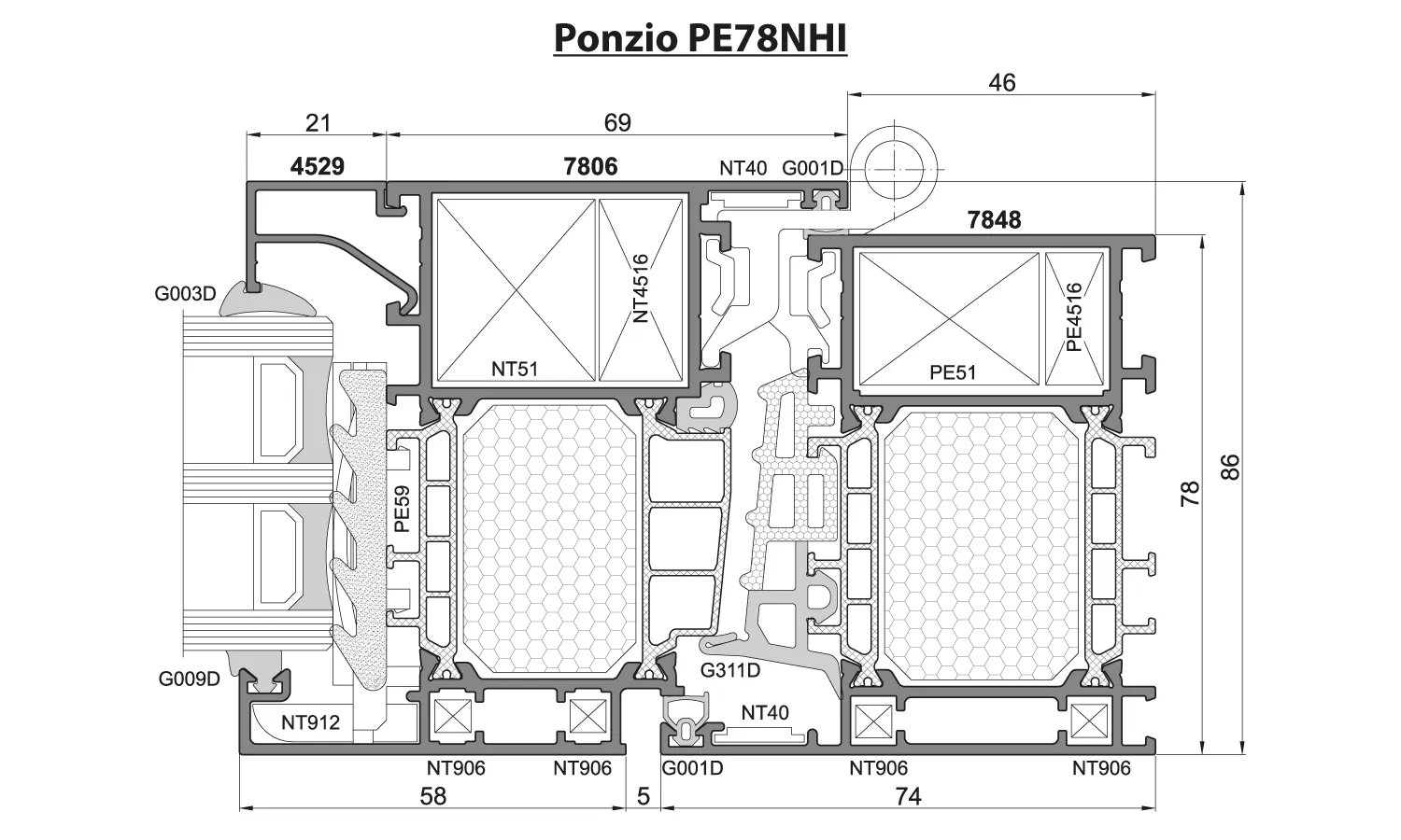 PROCURAL PE78N/PE78NHI ferestre
