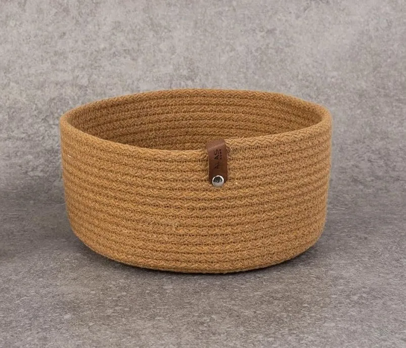 Coș oval decorativ din bumbac 35x22x18 cm
