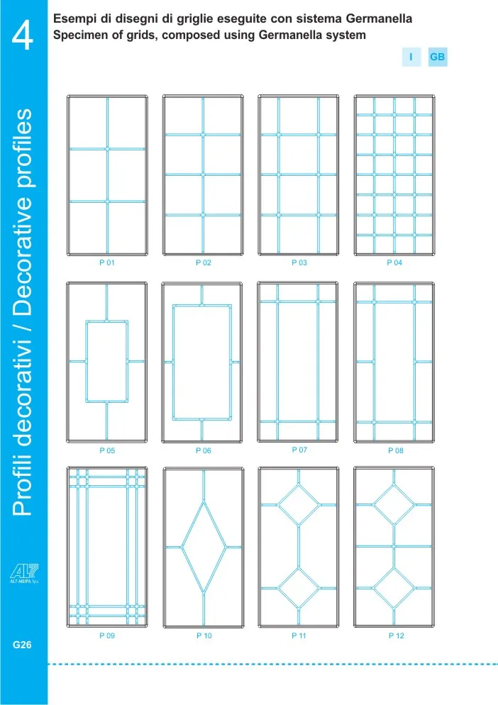 Profil decorativ pentru termopane (Spross)