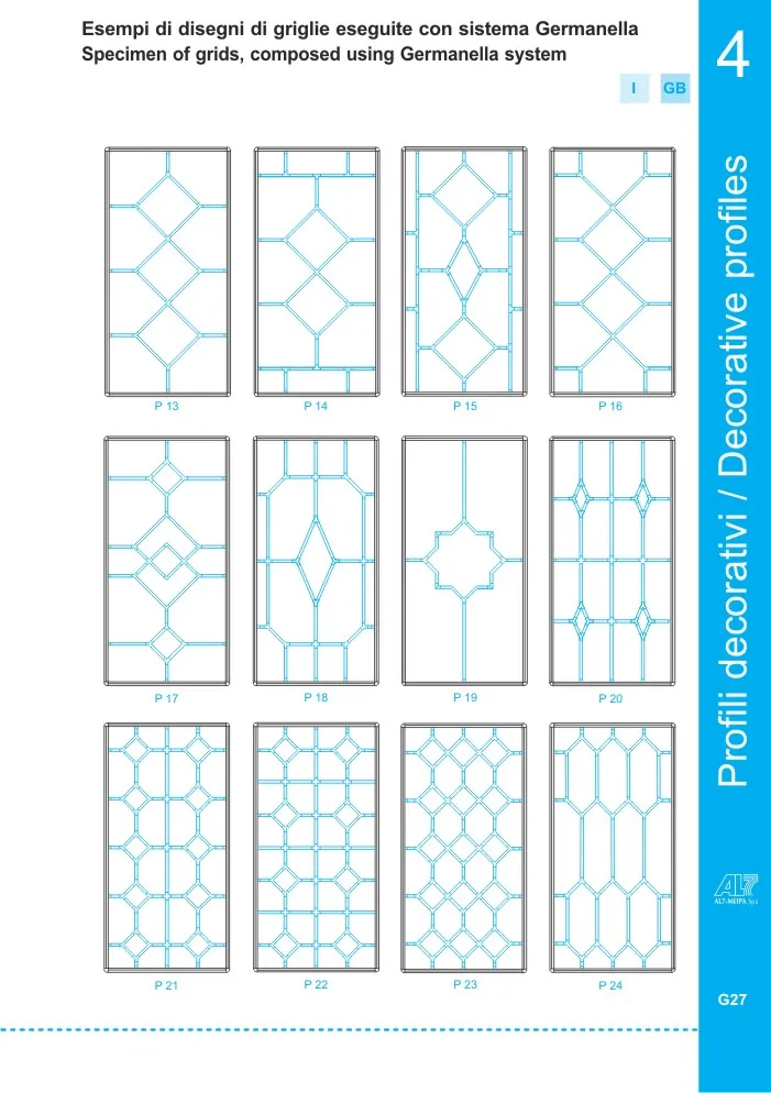 Profil decorativ pentru termopane (Spross)