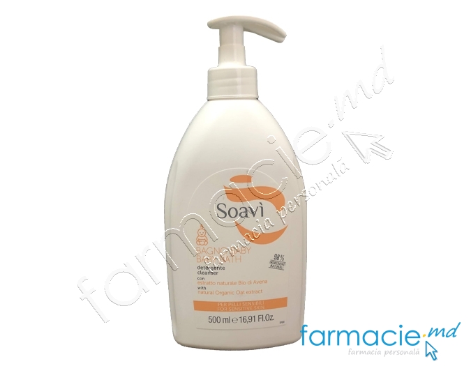 Soavi Gel de baie copii cu extract de ovaz 500ml