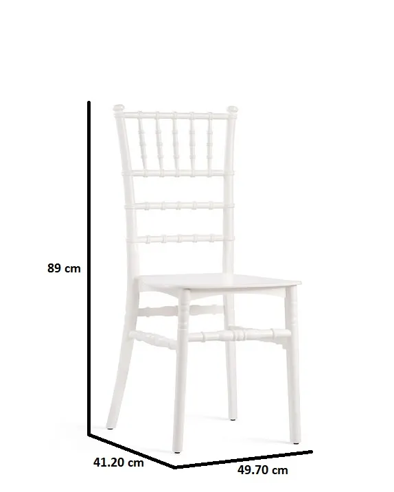 Scaun din plastic ZANOUBIA  Alb