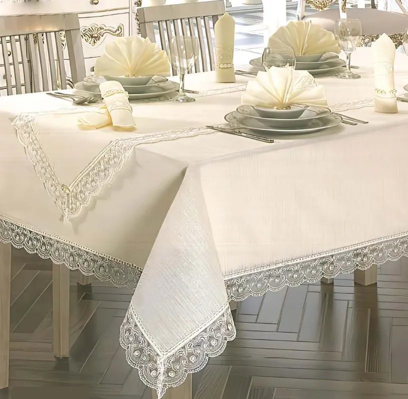 Set de masă 26 buc IUTE 160X220 Crem