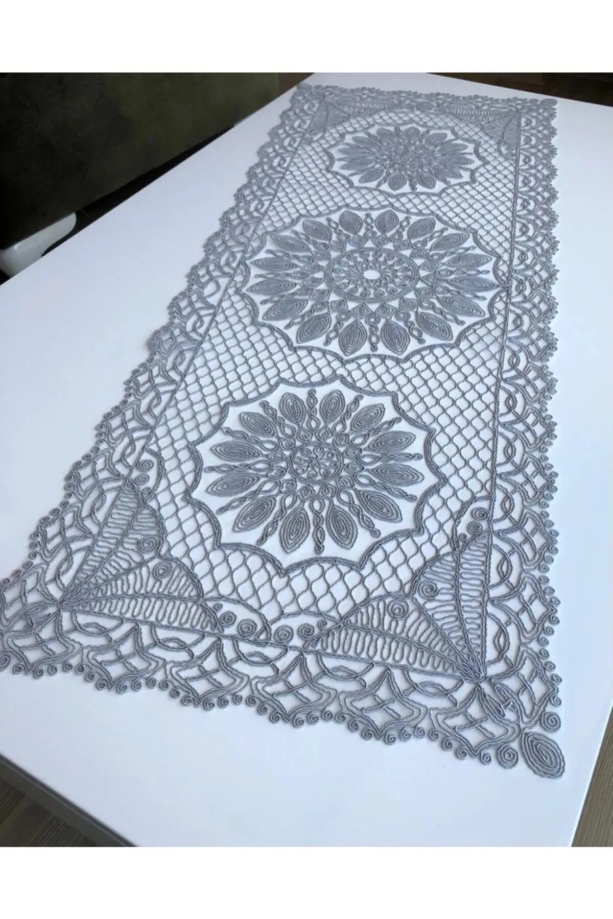 Brâu SOMEN la fața de masă Gri 38x95 cm