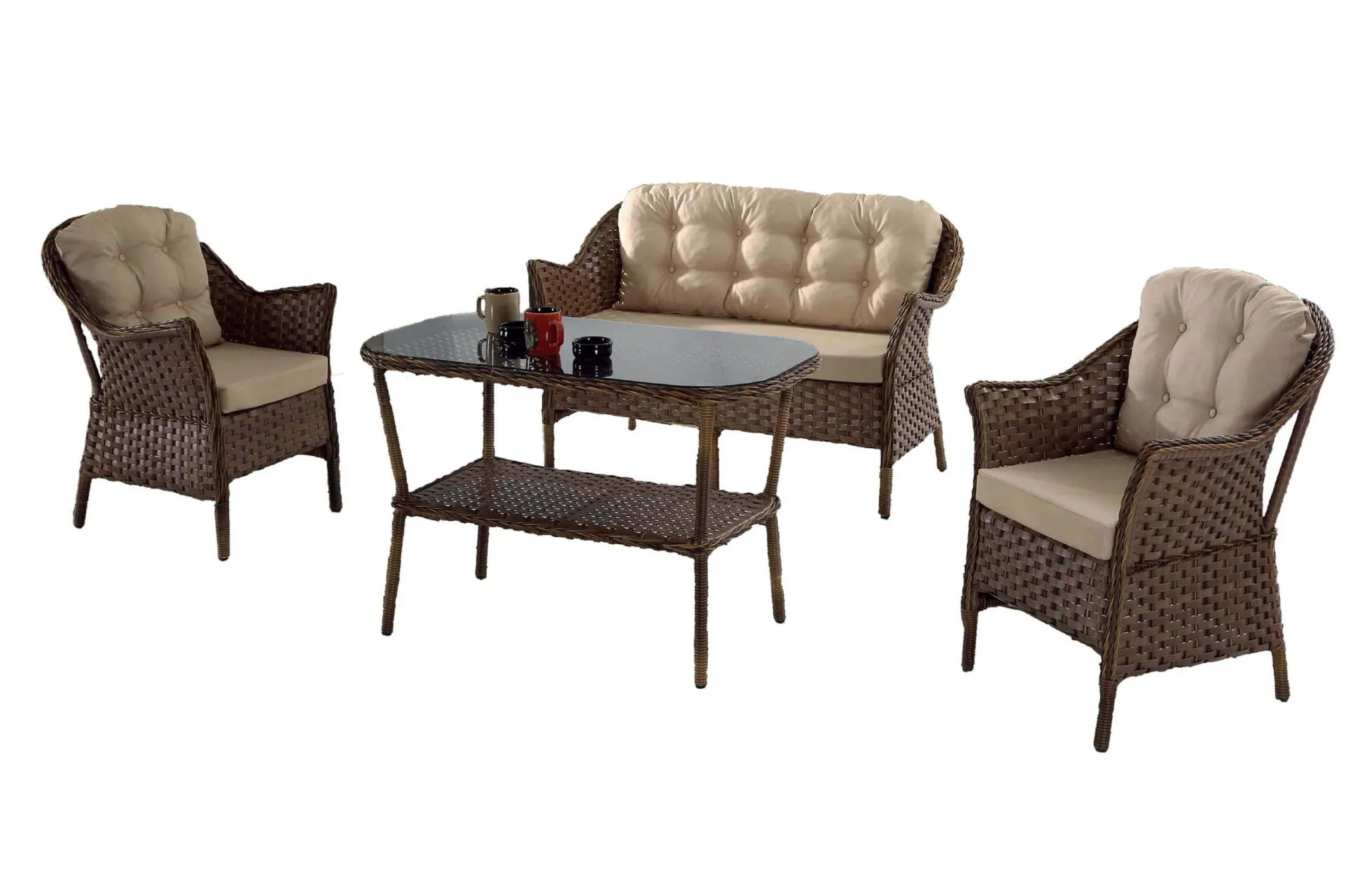 Set de mobilier de grădină LUNA 4 piese