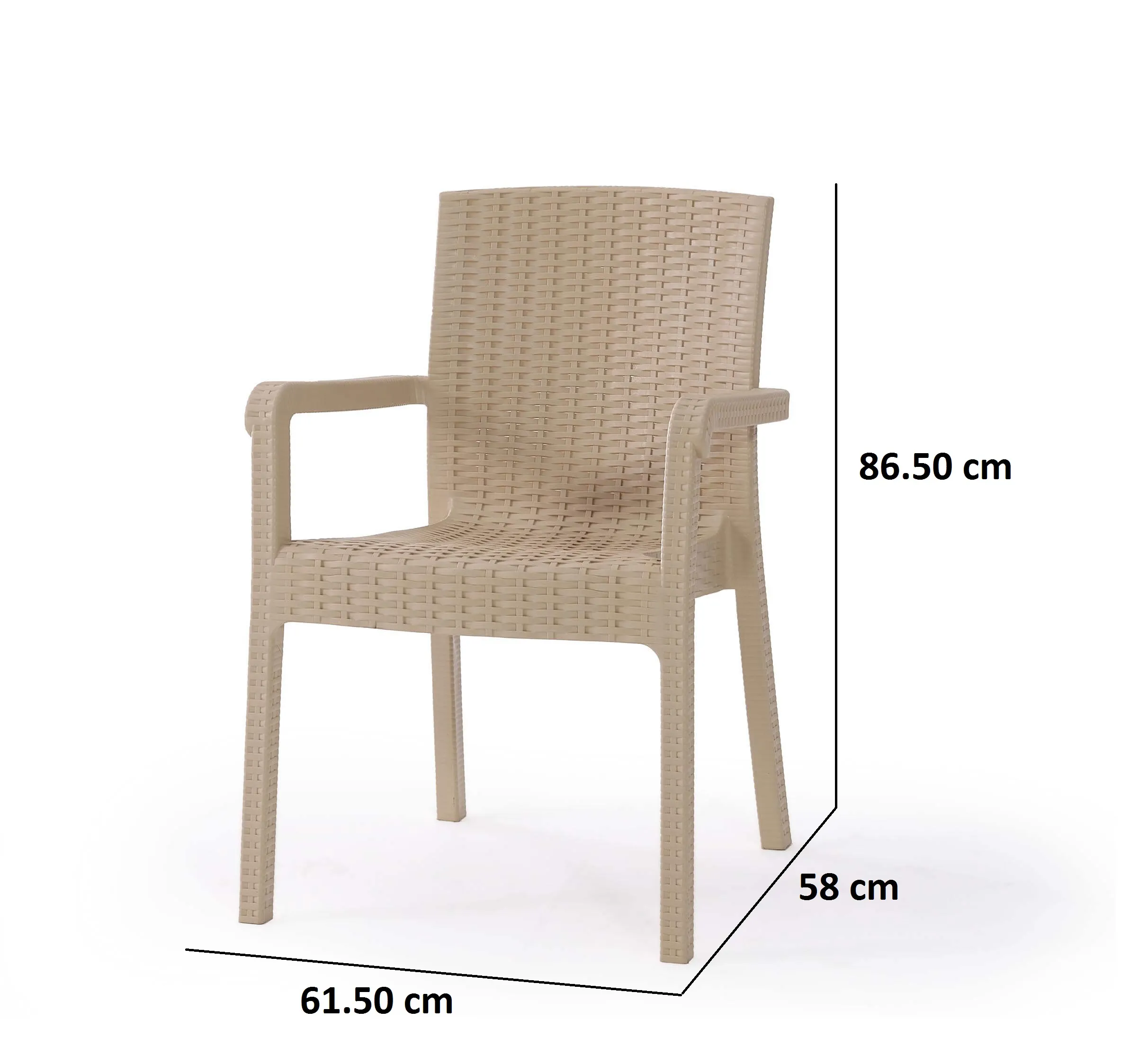 Scaun din plastic VECTOR Cappuccino