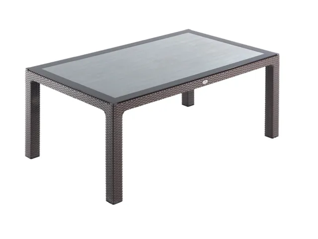 Masă din plastic cu sticlă 70x120 Maro