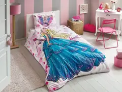 Set plapumă, pernă, lenjerie 1.5-TAC DISNEY BARBIE