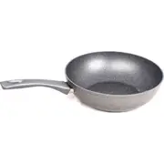 Tigaie WOK 28 cm, fără capac, granit, negru