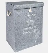 Корзина с крышкой мега 55x41x30 см Серый