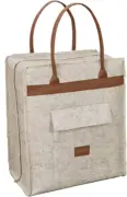 Сумка для обуви Felt Styles с кожаными ручками 35X22X40 см Бежевый