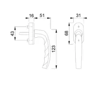 Ручка оконная Hoppe Atlanta F4