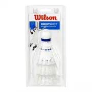 Fluturas badminton (3 buc.) Wilson Dropshot 3 Clamshel WH WRT6048WH (3568)