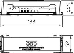 Bara egalizare potential 188mm CuZn gri