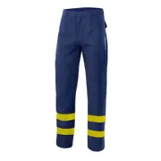 Pantaloni ignifugi cu benzi fluorescente navy blue mar. L