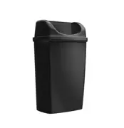 Coș gunoi cu capac pentru pungă 6 L negru - 603304