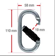 Conector pentru ham din oțel placat cu zinc ABSELL TWIST-BAG