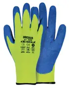 Manusi tricotate cu latex BRICKER YEL FLU/LIG BLUE/BLACK