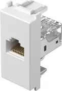 Priza internet RJ45 Cat5E alba cu fatada (KM37PW-U) 