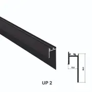 UP2, Profil de Umbră pentru Pardoseli, Negru Mat, 2,5m – terrastone.md
