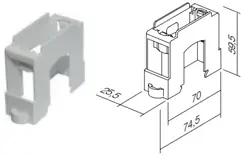 Adaptor pentru ȘINĂ DIN 35mm 1M  (RB10-U)